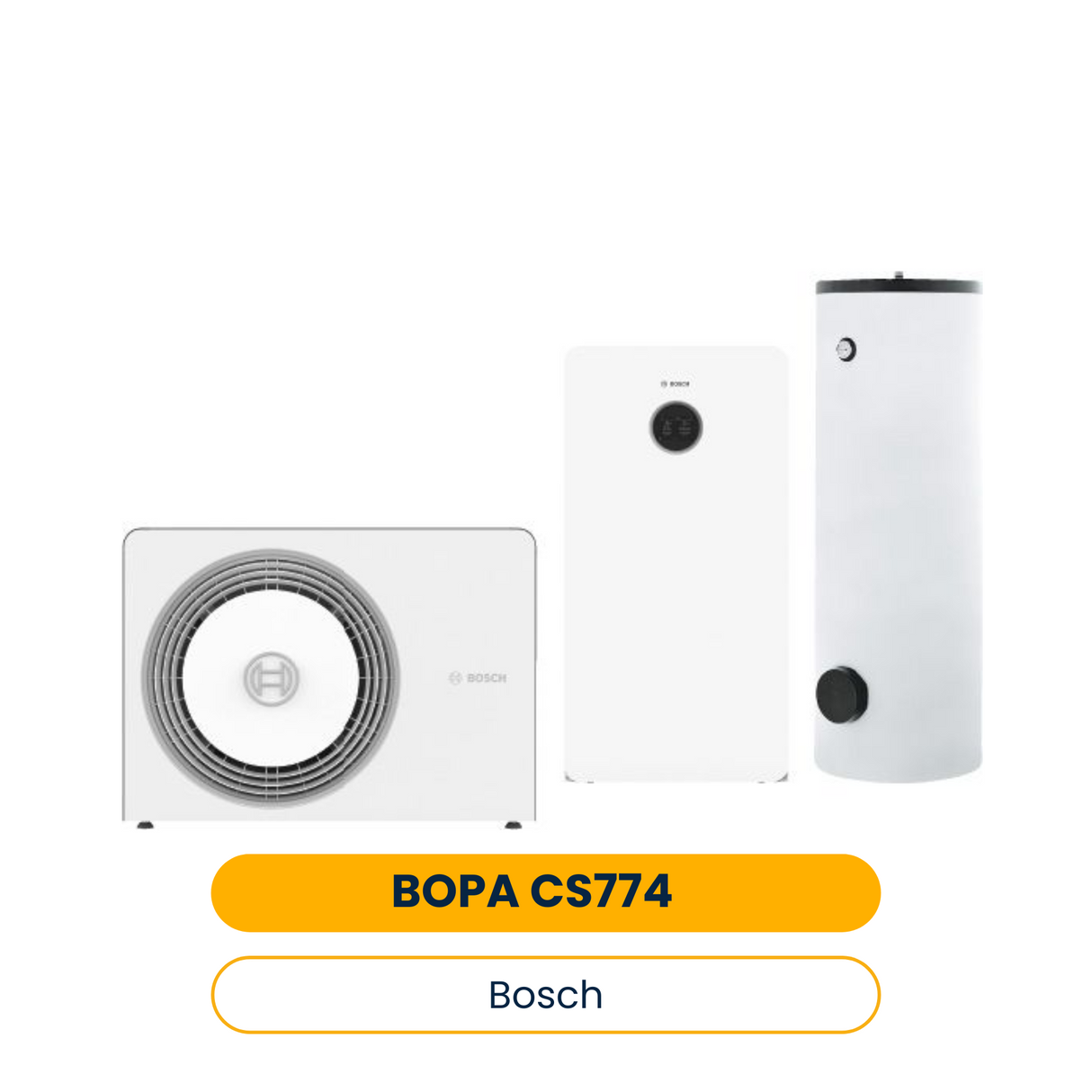 BOSCH Pack pompe à chaleur air BOPA CS774 AW 5 OR-S, CS5800iAW 12 MB, HR300 (Réf. 7739622864)