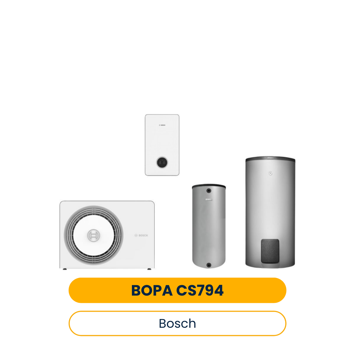 BOSCH Luftwärmepumpen-Paket BOPA CS794 AW 10 OR-T, CS6800iAW 12 E, BH200,WH370 (Art.-Nr. 7739623431)