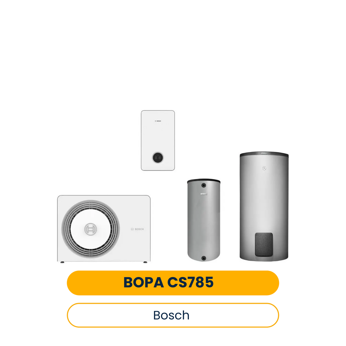 BOSCH Luftwärmepumpen-Paket BOPA CS785 AW 4 OR-S, CS5800iAW 12 E, BH120,WH290 (Art.-Nr. 7739623251)