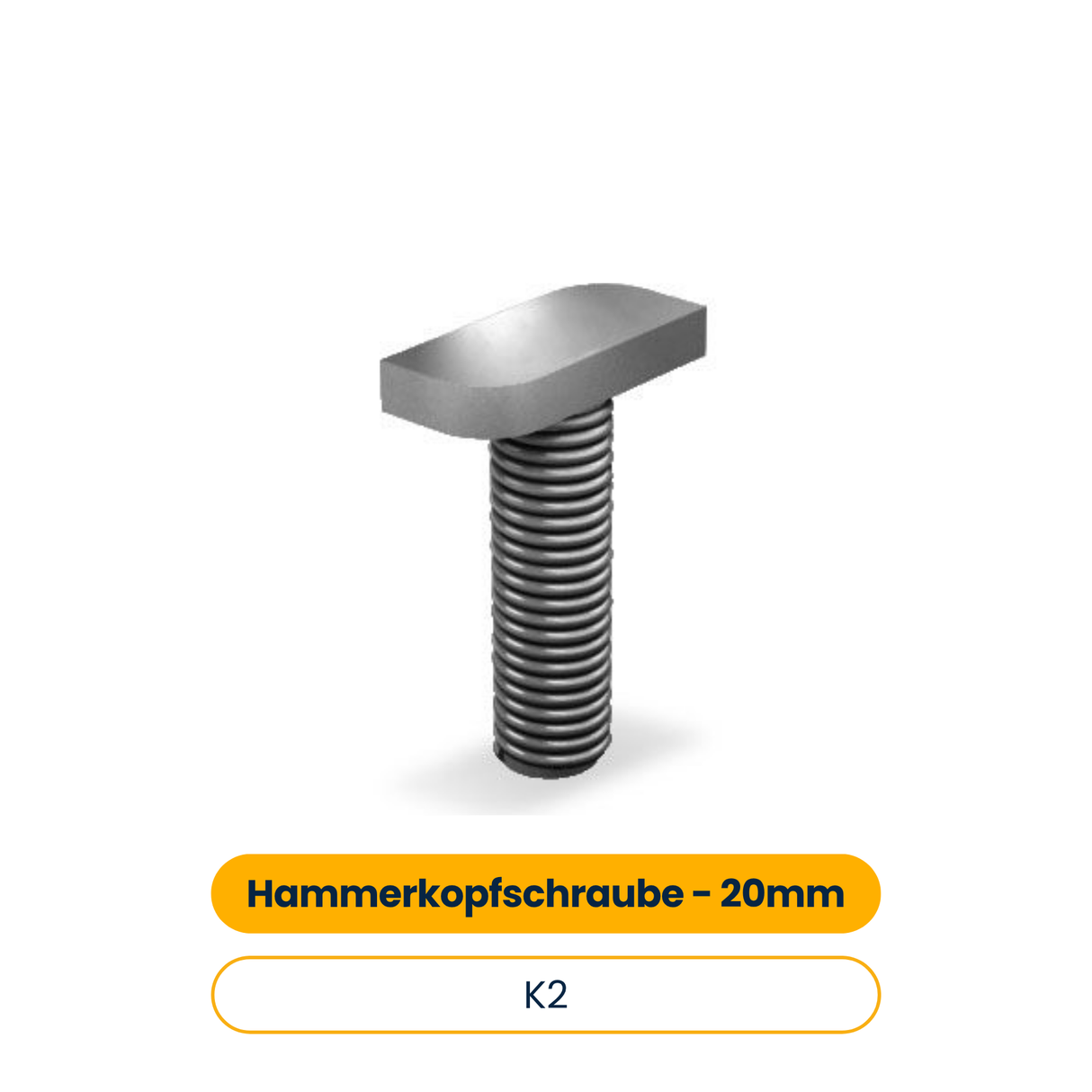 K2 Hammerkopfschraube 20/12mm (100 Stk.) (Art.-Nr. 1002387)