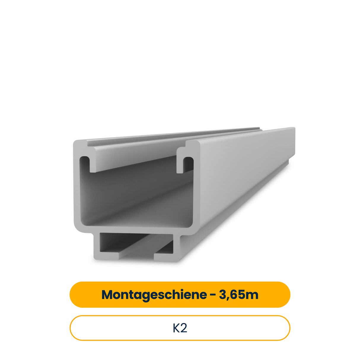 K2 SolidRail Light rail de montage - 3,65m (Réf. n° 2004269)