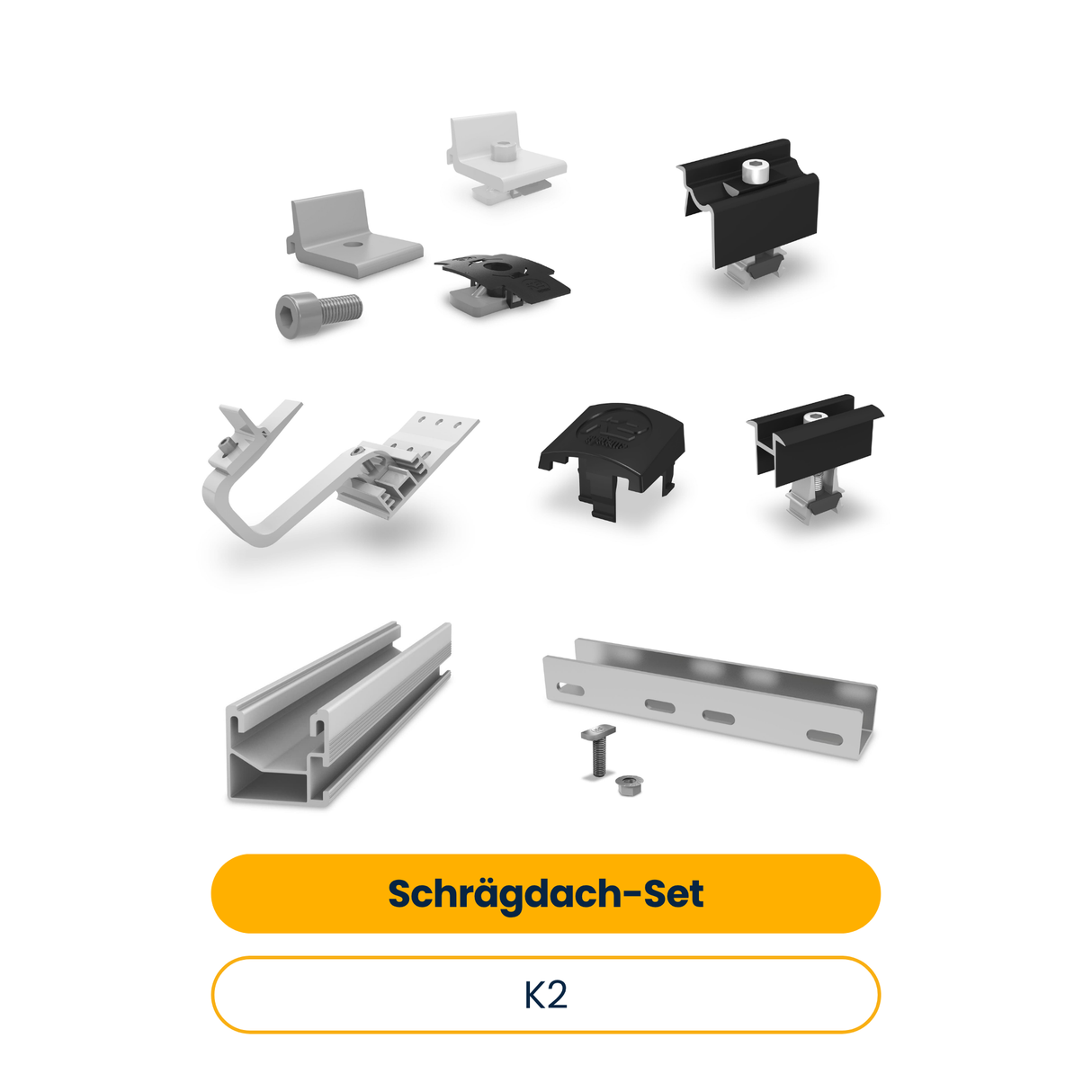 K2 Schrägdach-Set 2-lagig für 10 Module