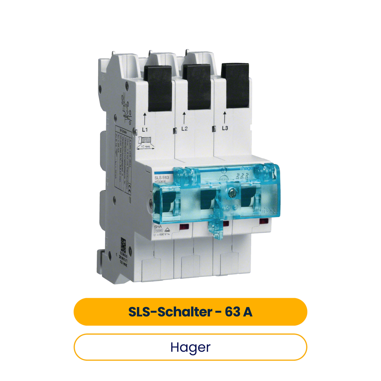 Hager HTS363E SLS-Schalter 63 A