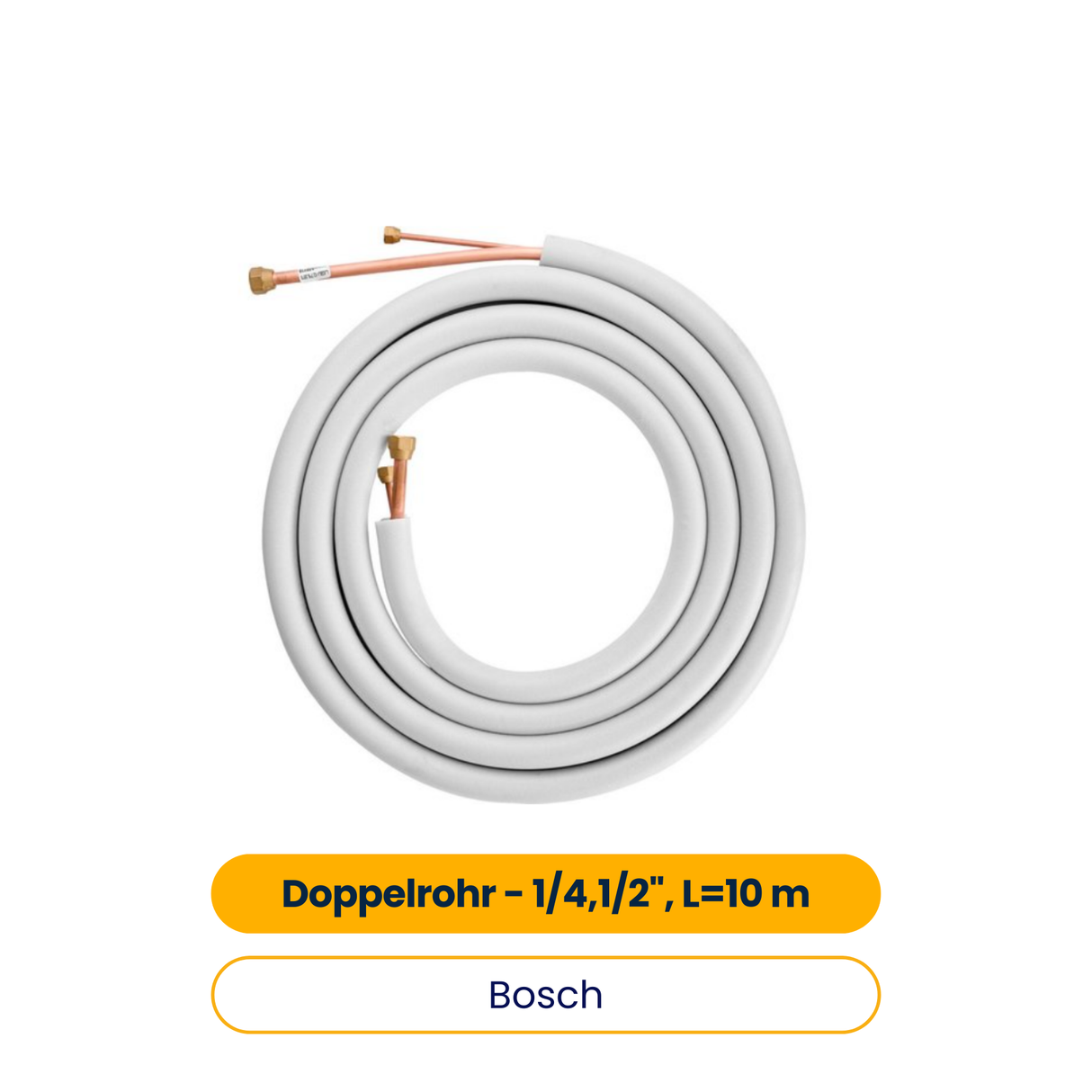 BOSCH Zubehör für Klimageräte Doppelrohr Kupfer-Doppelrohr-Paket 1/4,1/2", L=10 m (Art.-Nr. 7733701502)