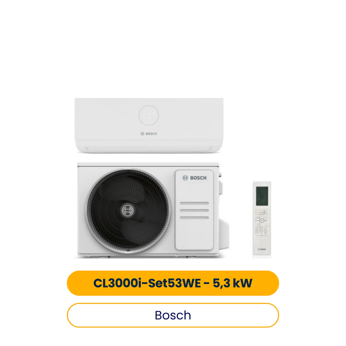 BOSCH Split-Klimagerät CL3000i-Set 53 WE Außen- und Inneneinheit, 5,3 kW, A++ (Art.-Nr. 7733701737)