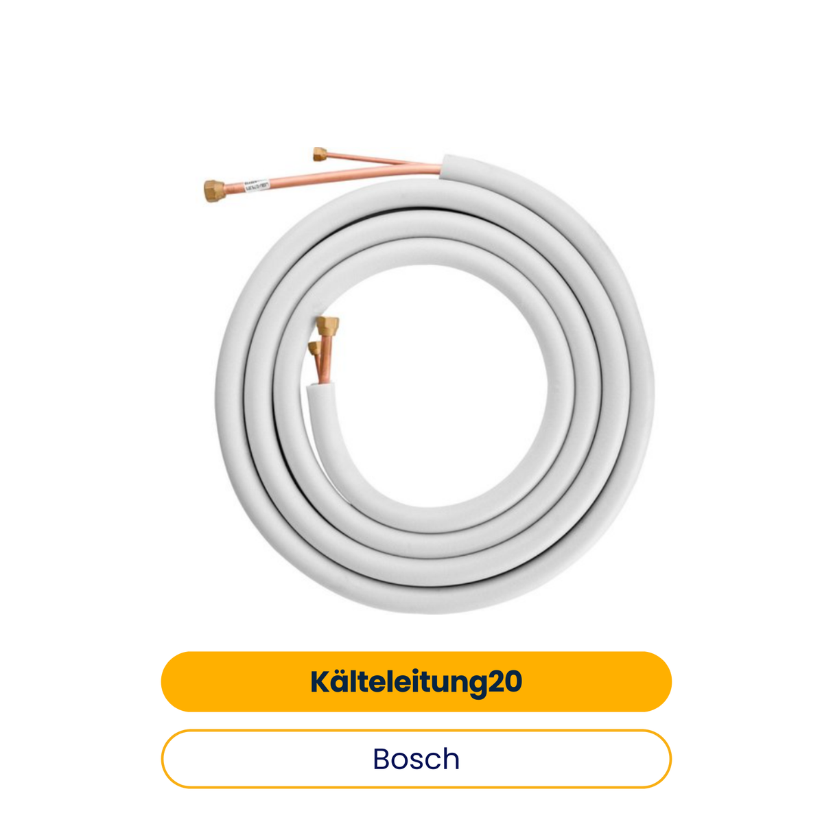 BOSCH Zubehör für Split-Wärmepumpen Kälteleitung 3/8" und 5/8", Länge 20m (Art.-Nr. 7748000688)