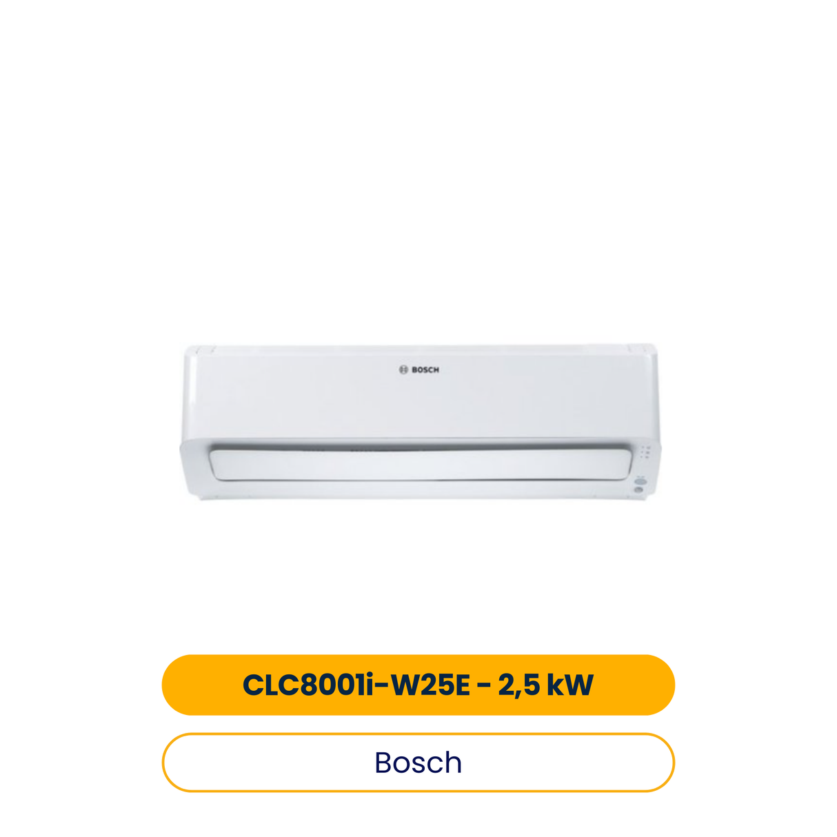 BOSCH Klimagerät CLC8001i-W 25 E, Split Inneneinheit, 2,5 kW, Coanda Air Flow (Art.-Nr. 7733701639)