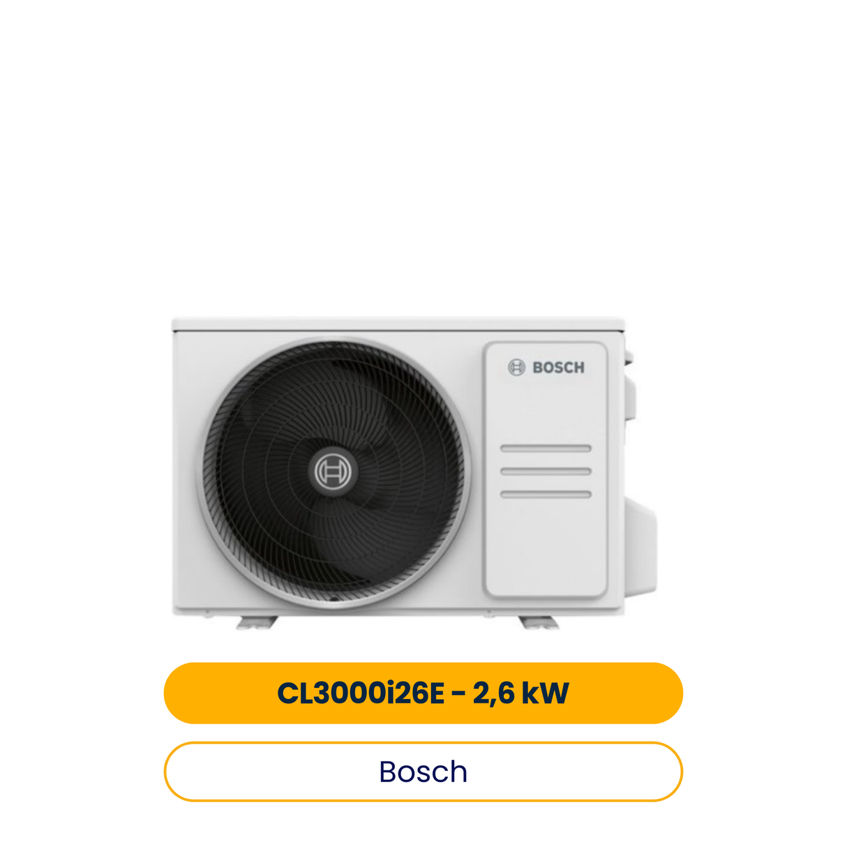 BOSCH Klimagerät CL3000i 26 E, Split Außeneinheit, 495x720x270, 2,6 kW (Art.-Nr. 7733701565)