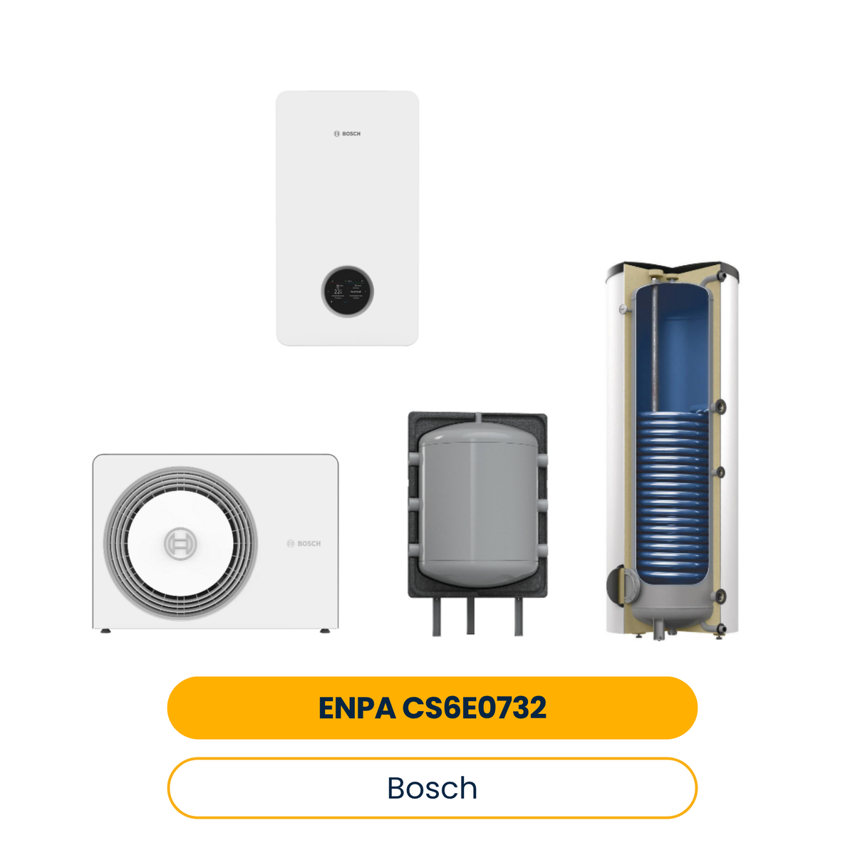 Luftwärmepumpen-Paket ENPA CS6E0732 AW 7 OR-S, CS6800iAW 12 E, AH 300/1_B, H 200