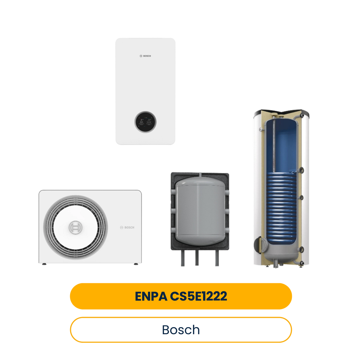 Pack pompe à chaleur air ENPA CS5E1222 AW 12 OR-T, CS5800iAW 12 E, AH 200/1_B, H 200