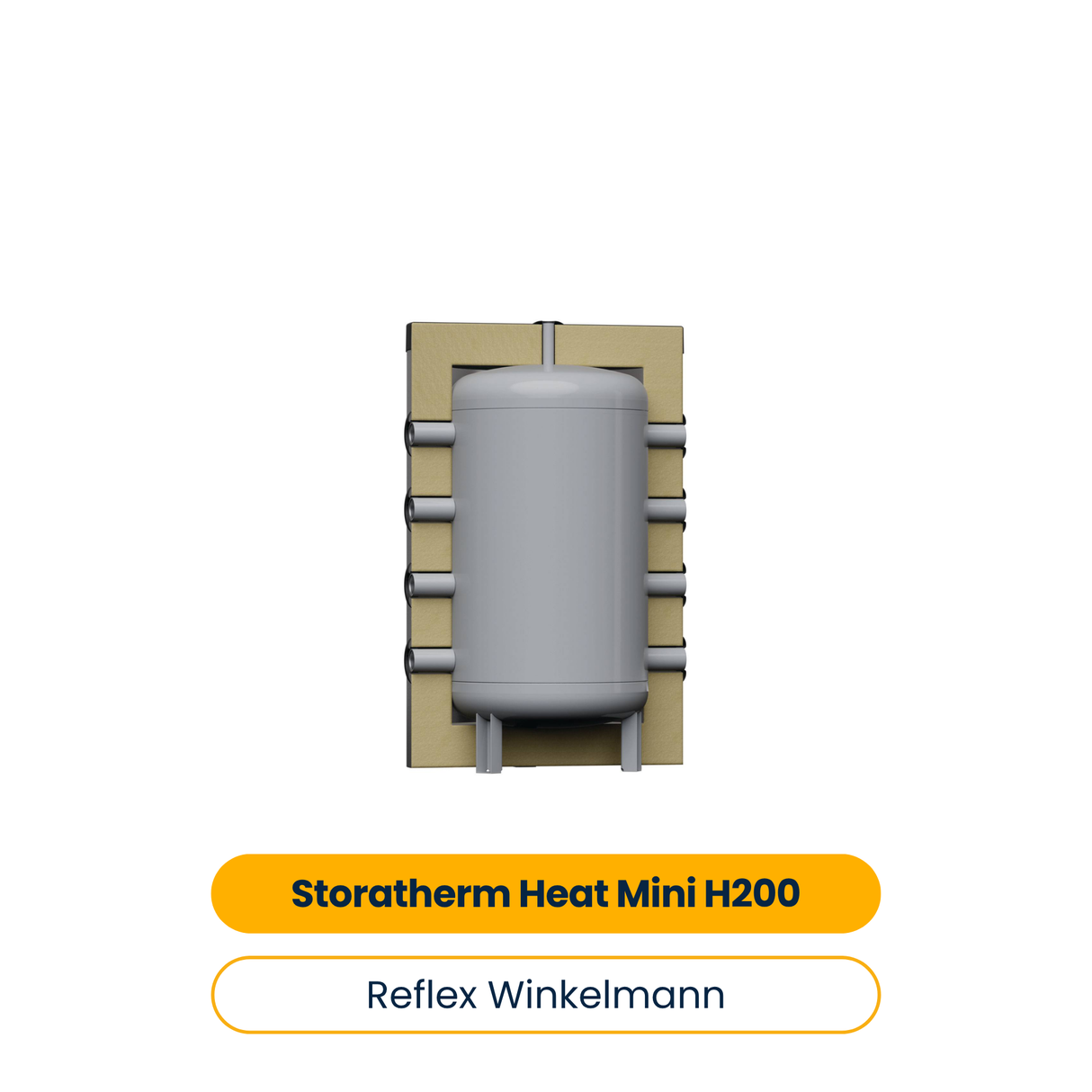 Reflex Storatherm Heat Mini H 200, Pufferspeicher für Heizsysteme, grau, 3 bar (Art-Nr. 7352570)
