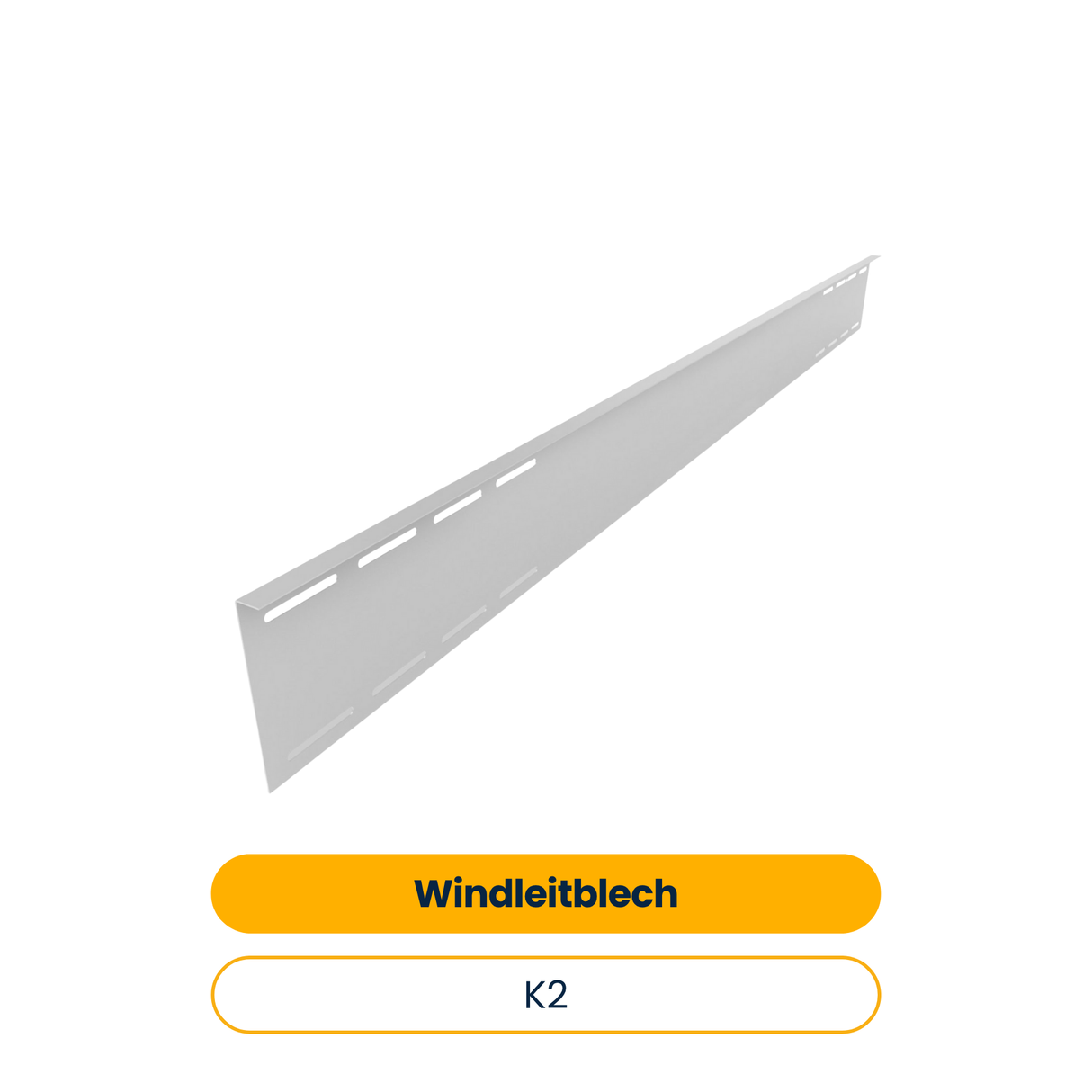 K2 S-Dome 6.10 Tôle pare-vent pour longueurs de modules 1448-1779mm (Réf. 2003249)