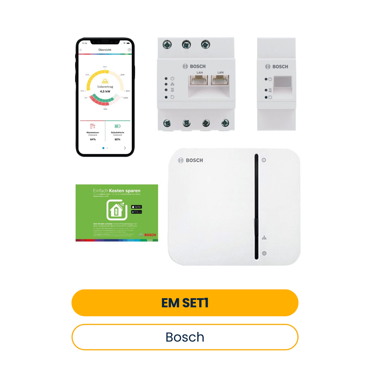 BOSCH Energiemanager-Set für Wärmepumpen PV ohne Fronius, ohne Stromspeicher (Art.-Nr. 7739622373)