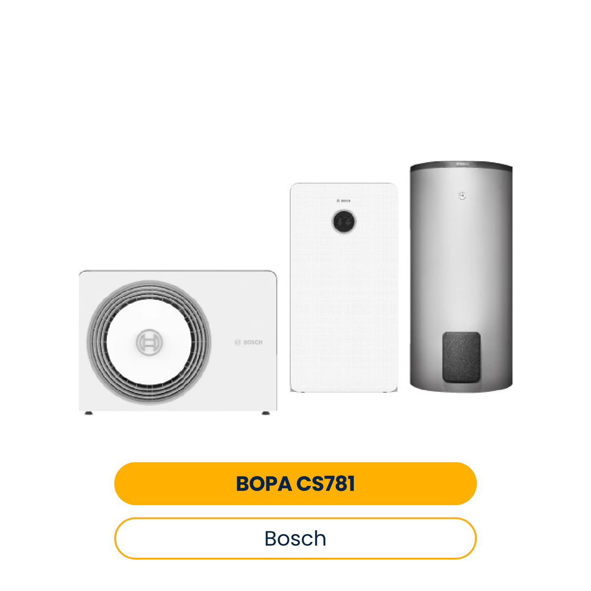 Pack pompe à chaleur aérothermique BOSCH BOPA CS781 AW 7 OR-S, CS6800iAW 12 MB, WH 290 (Réf. 7739622872)