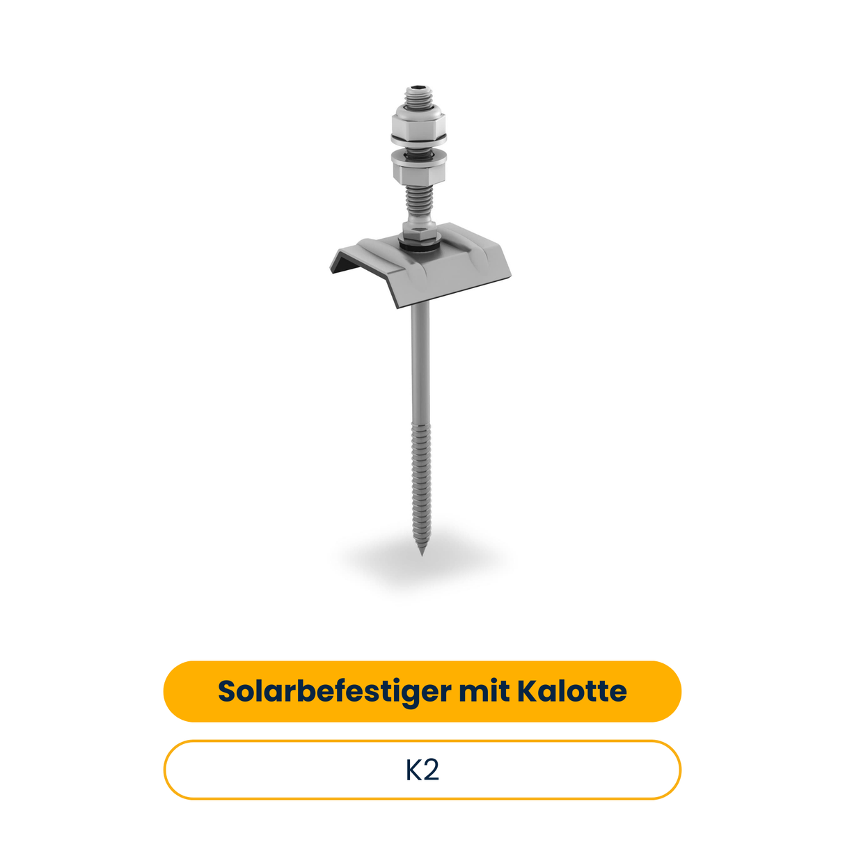 K2 Solarbefestiger mit Kalotte 8x150/50 für Holz Unterkonstruktion (25 Stk.) (Art.-Nr. 1000807)