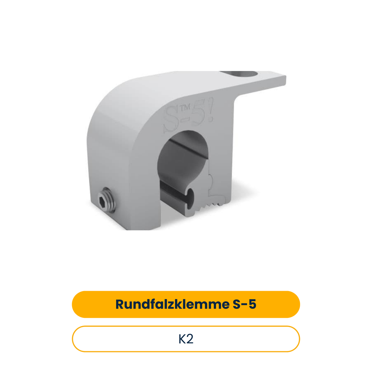 K2 Rundfalzklemme S-5! SolidRail (Art.-Nr. 1000888)
