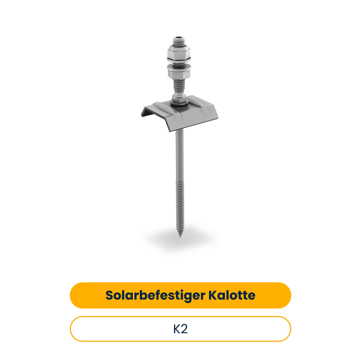 K2 Solarbefestiger mit Kalotte 8x80/70 für Holz Unterkonstruktion (25 Stk.) (Art.-Nr. 1004286)