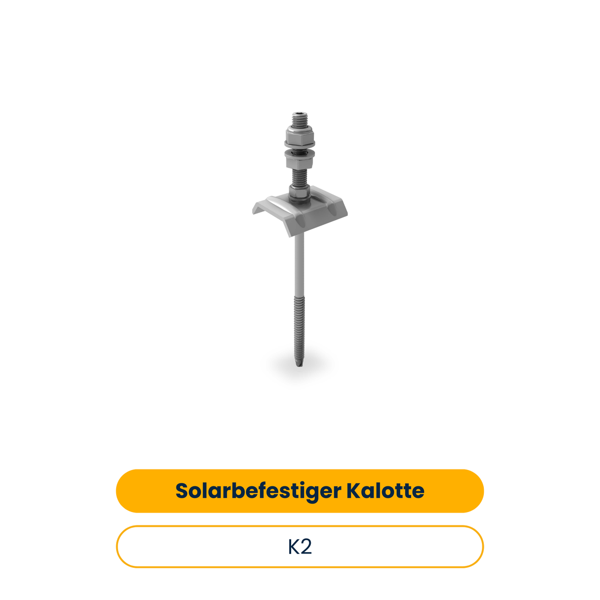 K2 Solarbefestiger mit Kalotte 8x115/70 für Stahl Unterkonstruktion (25 Stk.) (Art.-Nr. 2003033)
