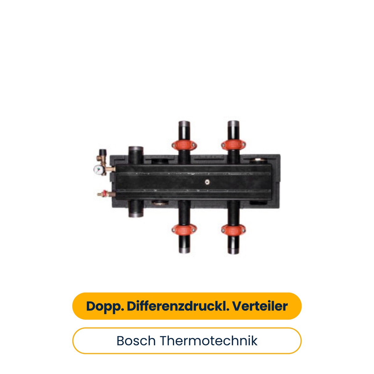 BOSCH Zubehör für Luftwärmepumpen DDV 40 Doppelt differenzdruckloser Verteiler 40 (Art.-Nr. 8738212212)