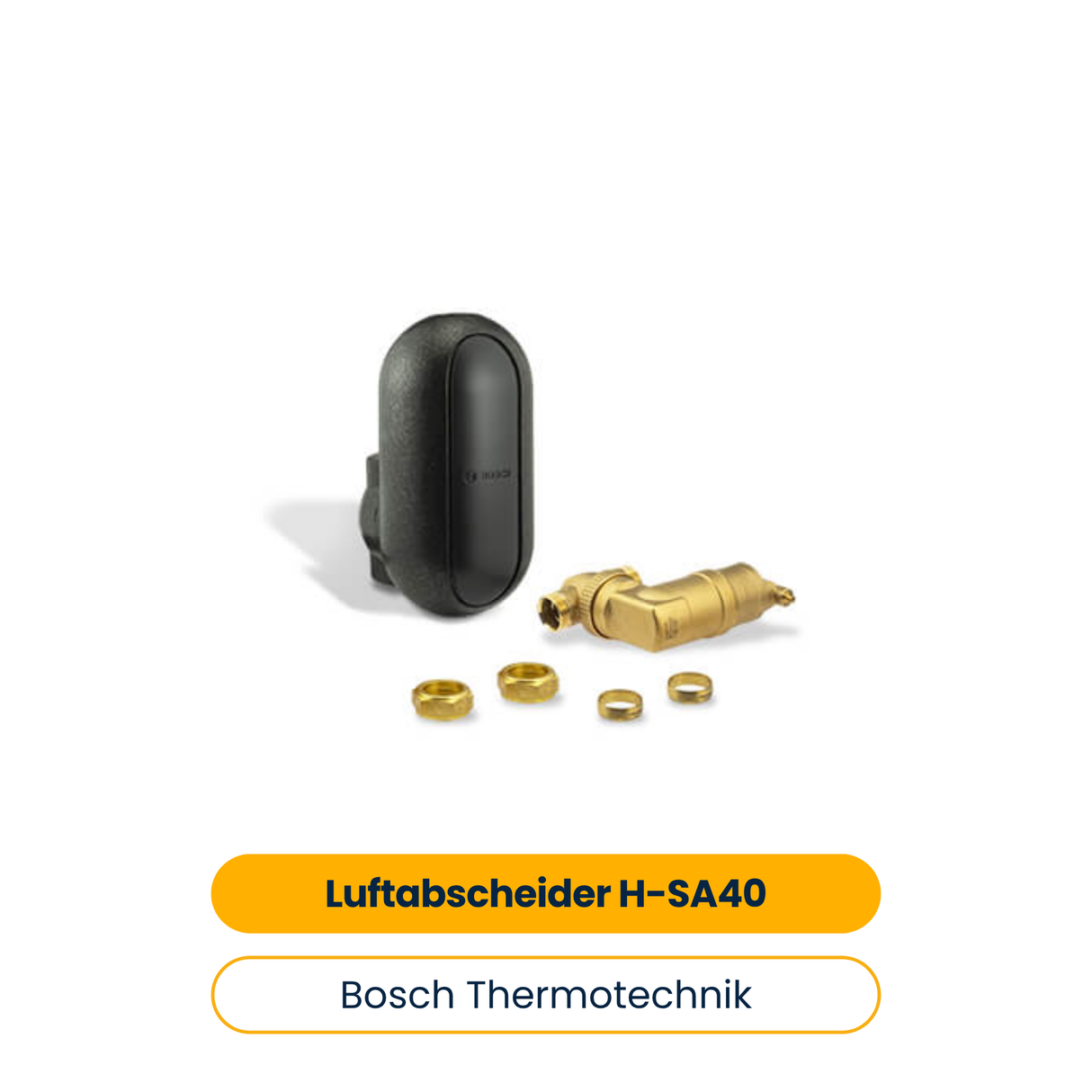 BOSCH Installationszubehör H-SA40 Luftabscheider mit Isolierung, DN40 (Art.-Nr. 7738330184)