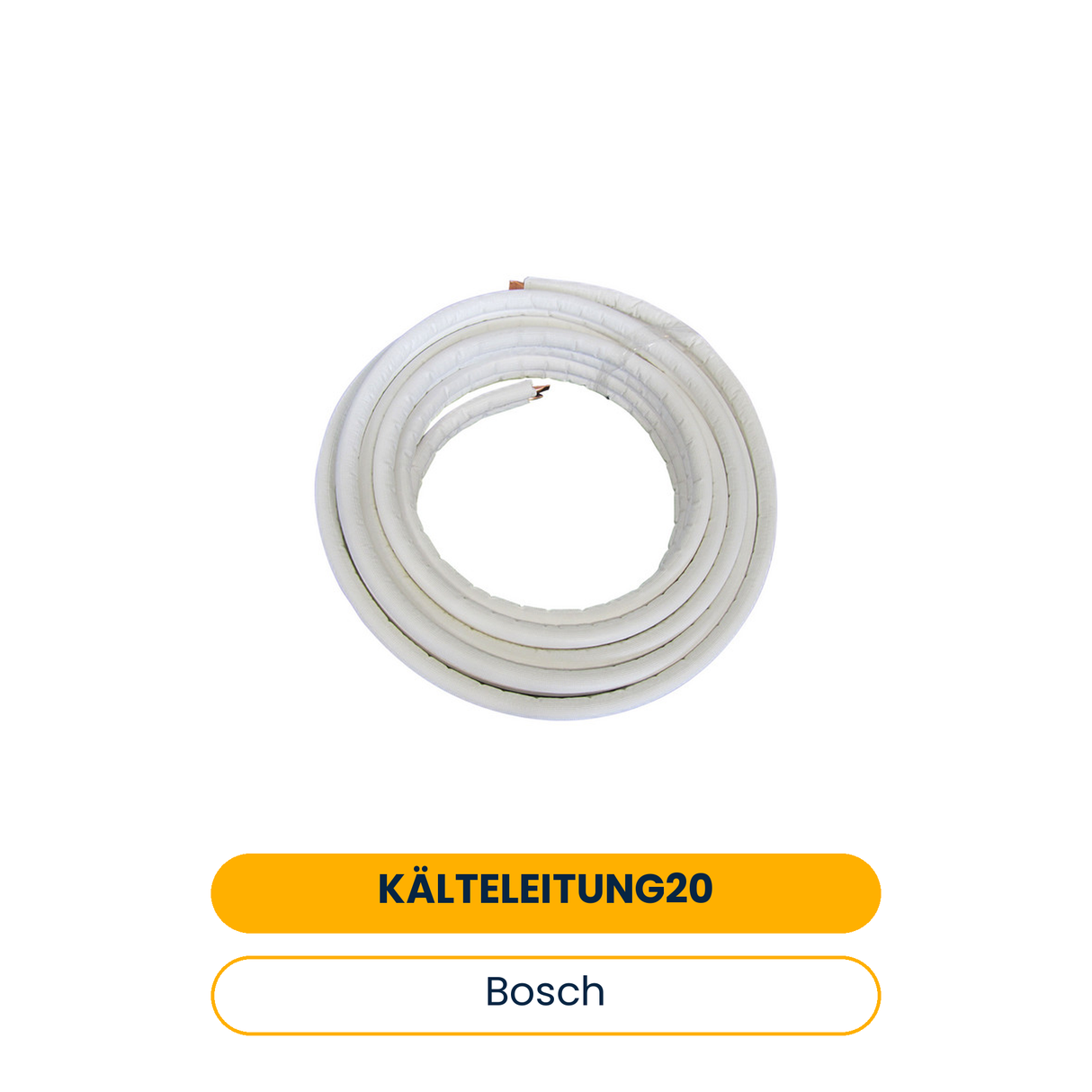 BOSCH Zubehör für Split-Wärmepumpen Kälteleitung 1/4" und 5/8", Länge 20m (Art.-Nr. 7716842659)