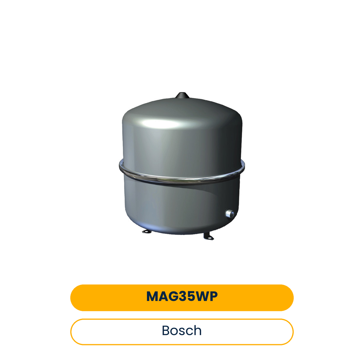 BOSCH Zub. für Solewärmepumpen MAG 35 WP Sole-Ausdehnungsgefäß, 35 Liter, silber (Art.-Nr. 7738325531)