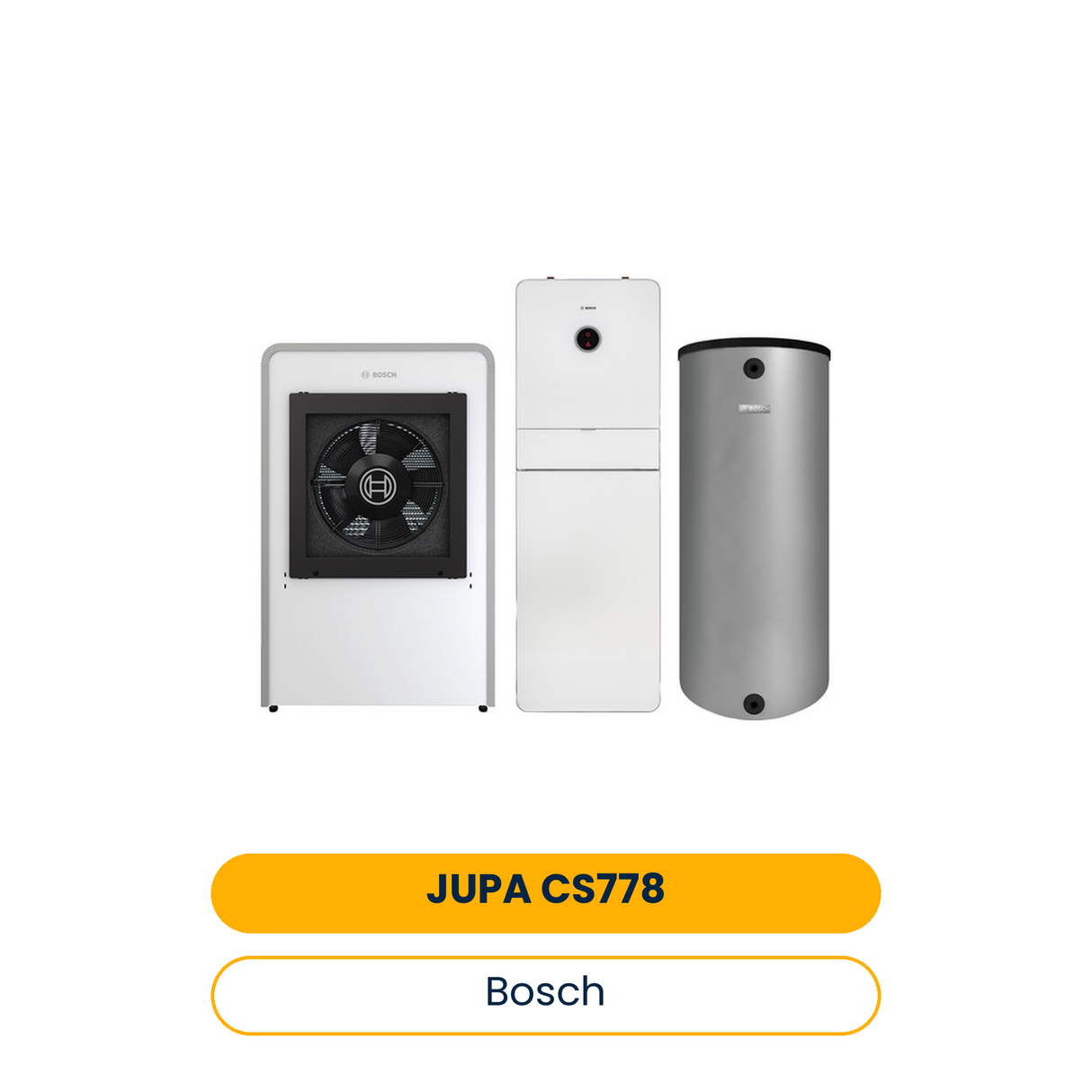 BOSCH Luftwärmepumpen-Paket JUPA CS778 CS7000iAW17IR-T, AWM17, BH 200-5 1 A (Art.-Nr. 7739614702)