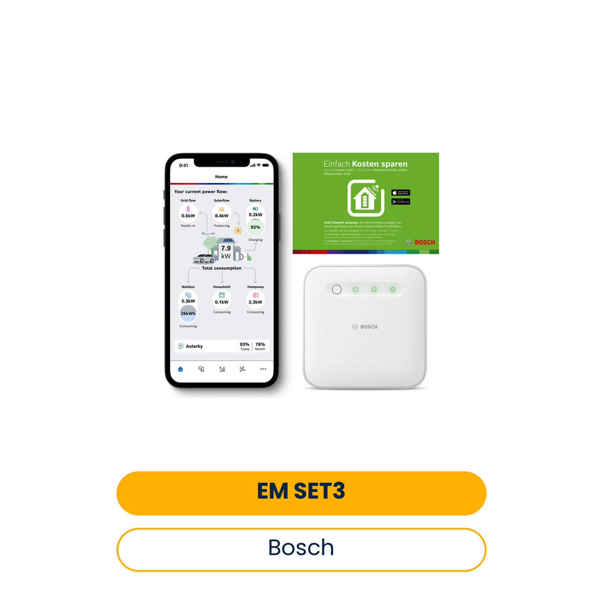 BOSCH Energiemanager-Set für Wärmepumpen PV mit Fronius Wechselrichter (Art.-Nr. 7739622375)