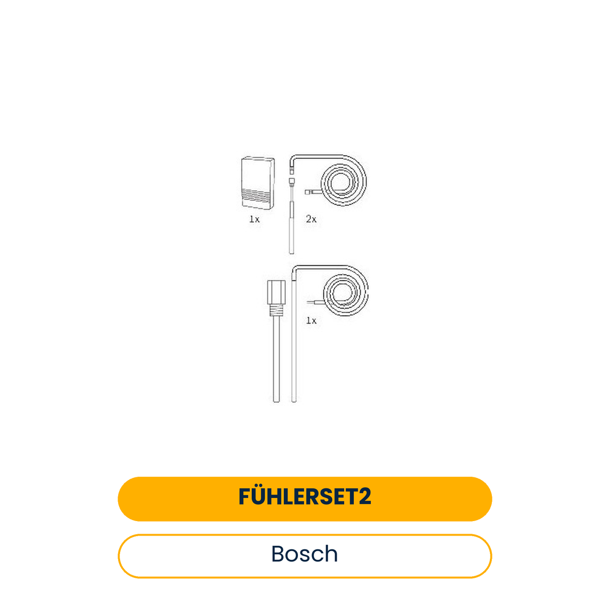 BOSCH Zub. Solewärmepumpen Fühlerset 2 für Kunststoff-/Stahlrohrinstall., 170mm (Art.-Nr. 7739622861)