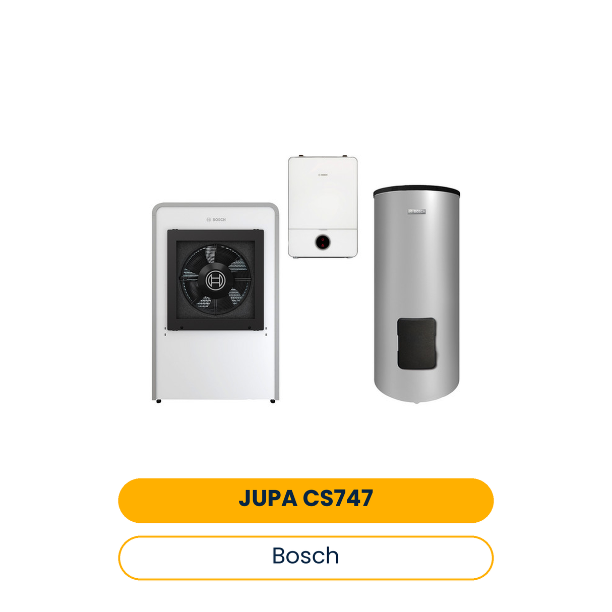 BOSCH Luftwärmepumpen-Paket JUPA CS747 CS7000iAW13IR-T, AWE17, WH370LP1B, CR11H (Art.-Nr. 7739624155)
