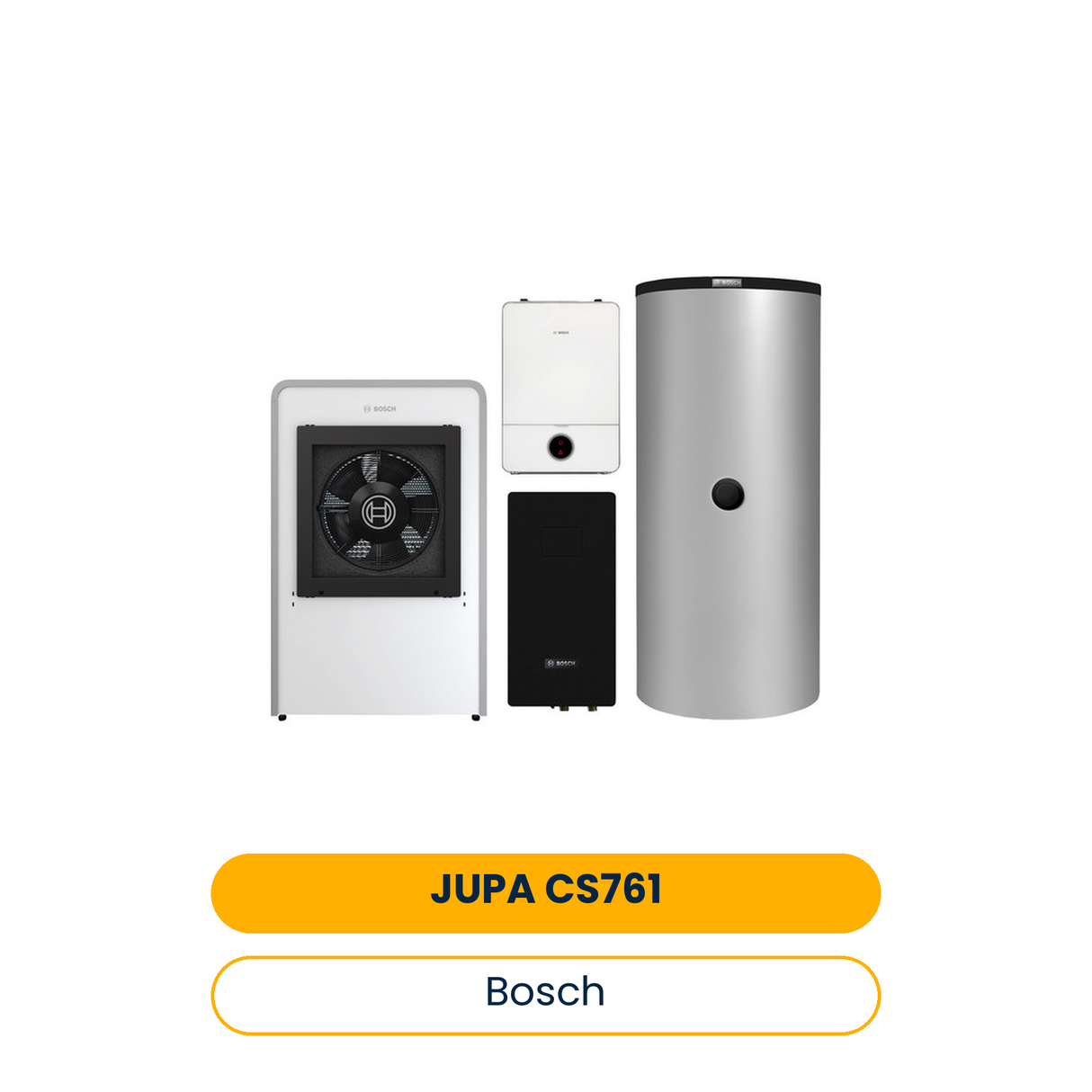 BOSCH Luftwärmepumpen-Paket JUPA CS761 CS7000iAW17IR, AWE17, FF27S, BHS 1000-6 (Art.-Nr. 8737805622)