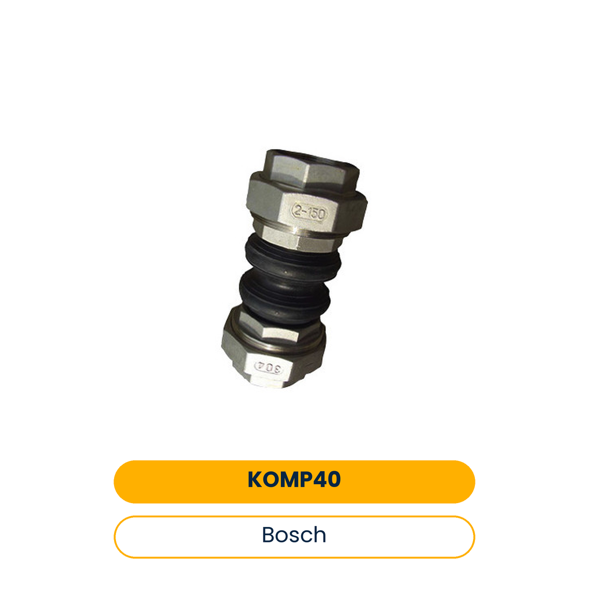 BOSCH Accessoires pour pompe à chaleur aérothermique KOMP 40 Amortisseur de vibrations DN40 (Réf. 8738212220)