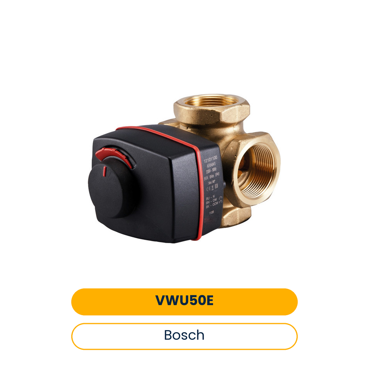 BOSCH Accessoires pour pompe à chaleur air VWU 50E clapet de commutation quatre voies, 230V, 50Hz (réf. 8738212242)