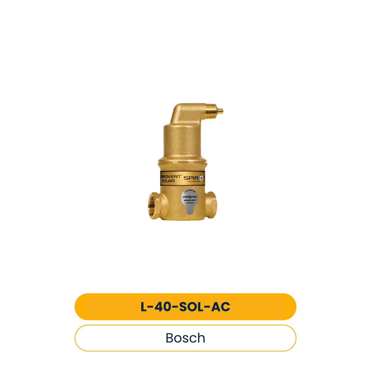 BOSCH Zubehör Solartechnik L-40-SOL-AC Luftabscheider Solar, 1 1/2" horizontal (Art.-Nr. 7738301849)