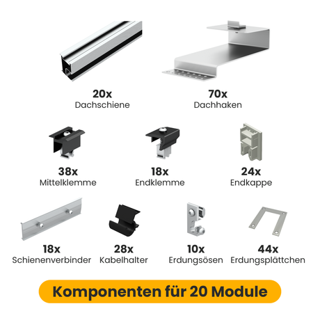 Clenergy Biberschwanzhaken-Set