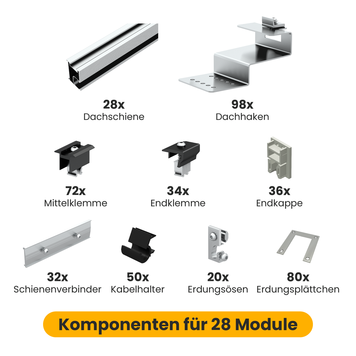 Clenergy Flachhaken-Set