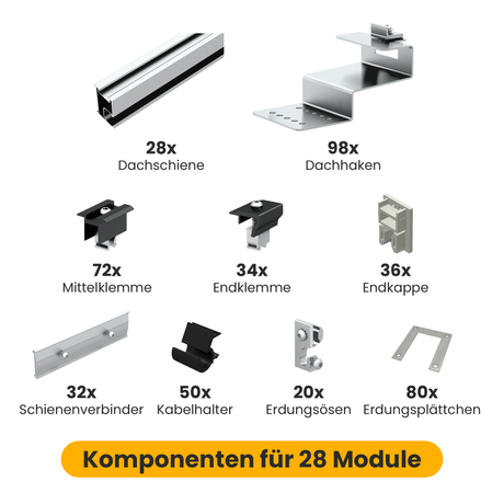 Clenergy Flachhaken-Set