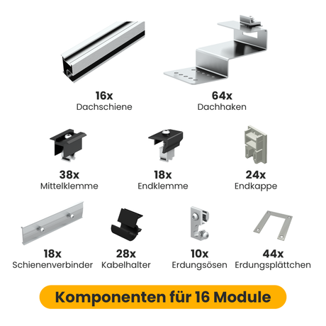 Clenergy Flachhaken-Set