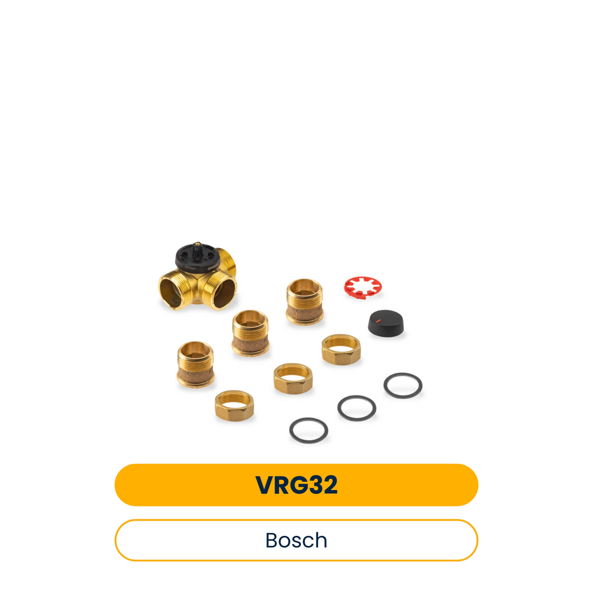 BOSCH Zubehör für Solewärmepumpen VRG 32 3-Wege-Mischventil, d:32 mm, Kvs=16 (Art.-Nr. 7748000092)
