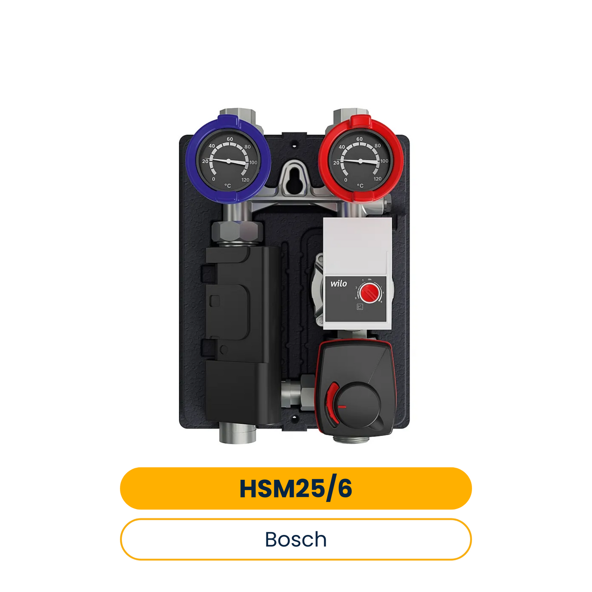 BOSCH Installationszubehör HSM 25/6 Heizkreisset m. Mischer DN25,364x290x190 (Art.-Nr. 7736601148)