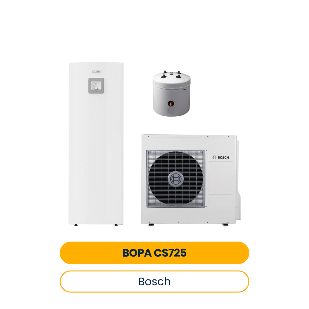 BOSCH Splitwärmepumpen-Paket BOPA CS301 CS3400iAWS 4 OR-S / 10 M, BST50, T-Stück (Art.-Nr. 7739624344)