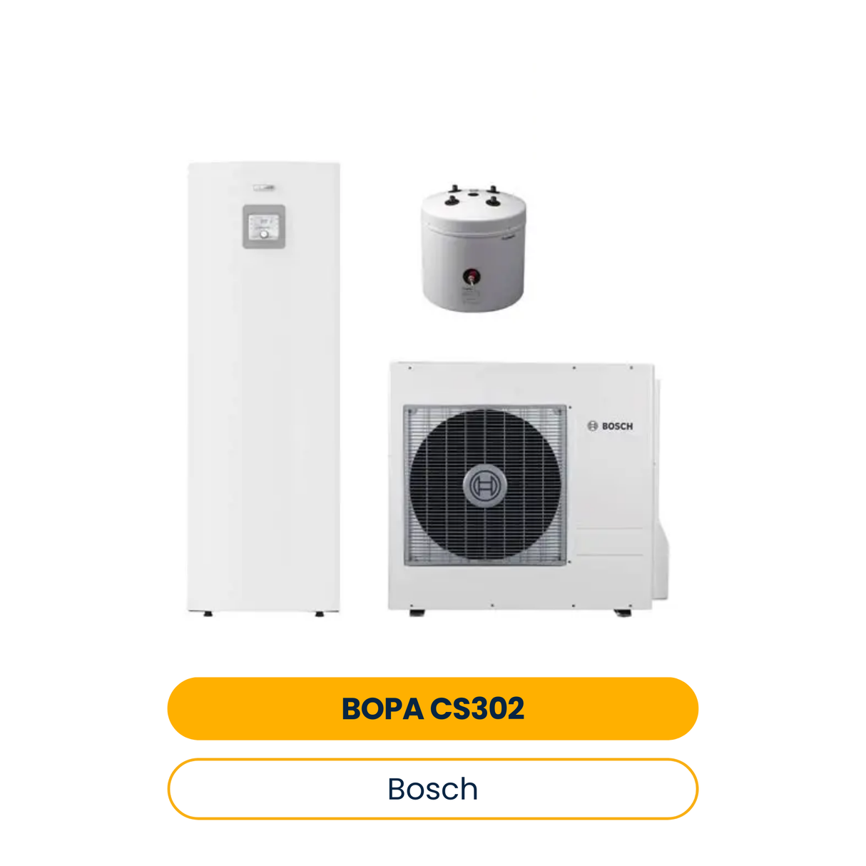 BOSCH Splitwärmepumpen-Paket BOPA CS302 CS3400iAWS 6 OR-S / 10 M, BST50, T-Stück (Art.-Nr. 7739624345)