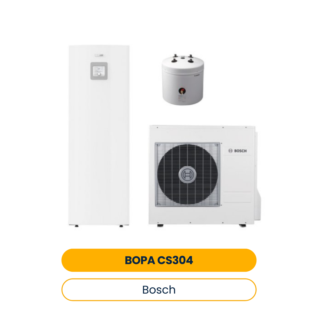 BOSCH Splitwärmepumpen-Paket BOPA CS304 CS3400iAWS10 OR-S / 10 M, BST50, T-Stück (Art.-Nr. 7739624347)