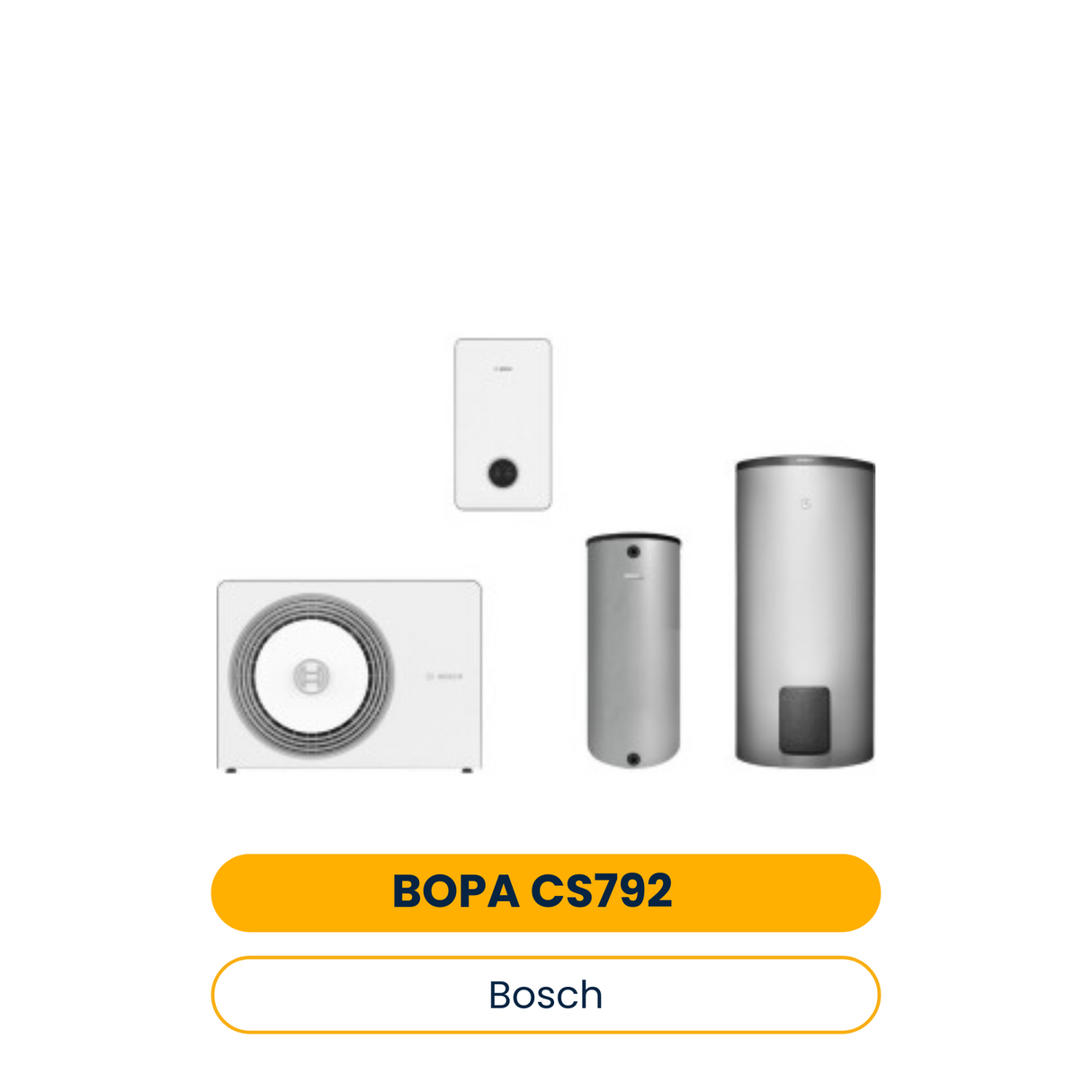 BOSCH Luftwärmepumpen-Paket BOPA CS792 AW 10 OR-T, CS5800iAW 12 E, BH120,WH290 (Art.-Nr. 7739623435)