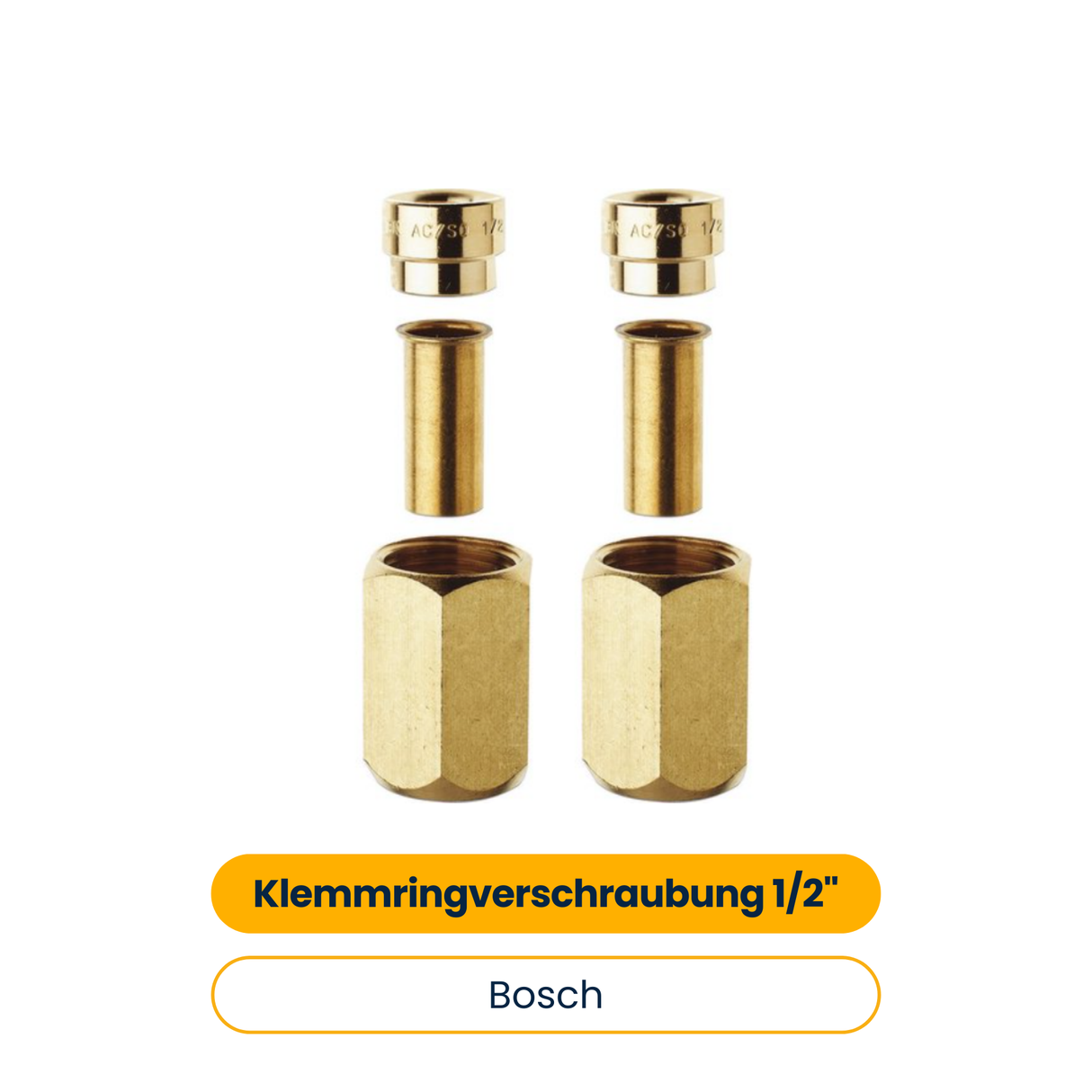BOSCH Zubehör für Klimageräte SAE-Klemmringverschraubung 1/2" (2 Stk.) (Art.-Nr. 7739623834)