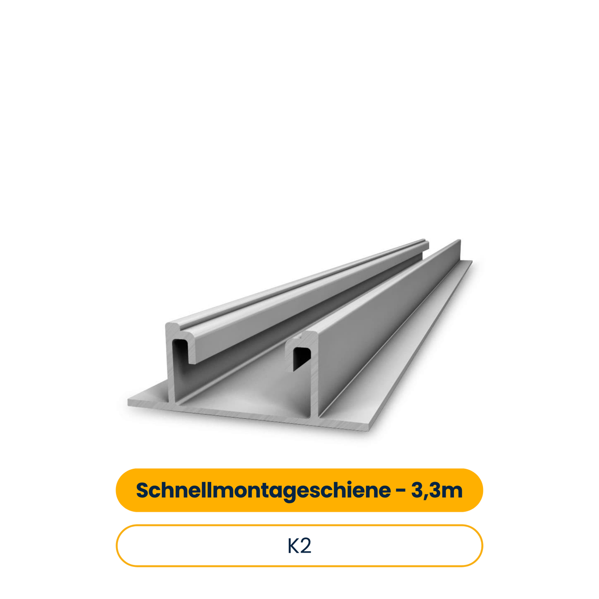K2 BasicRail 22 Schnellmontageschiene - 3,3 m (Art.-Nr. 2003239)