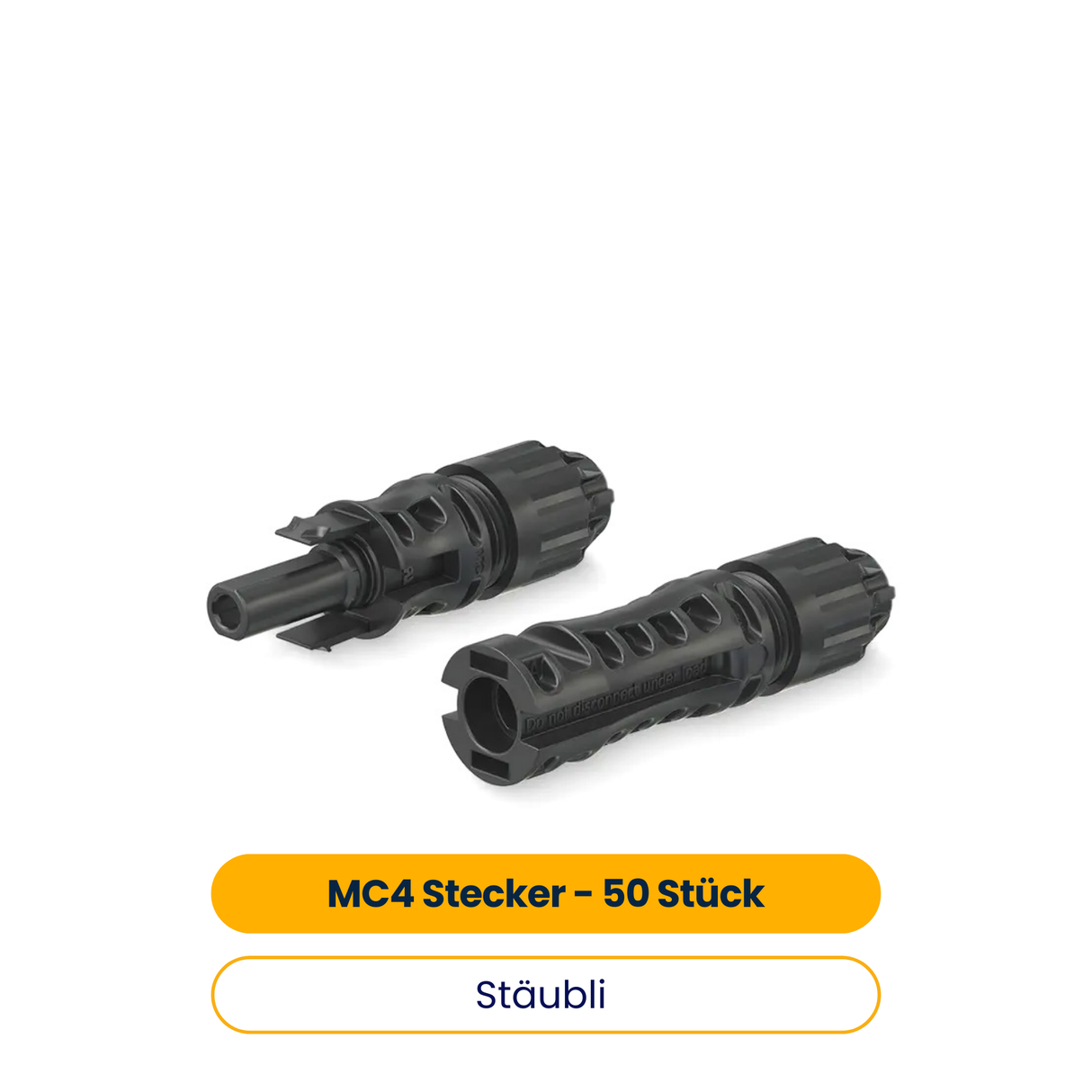 Stäubli MC4 Stecker für Solarkabel 50 Stück