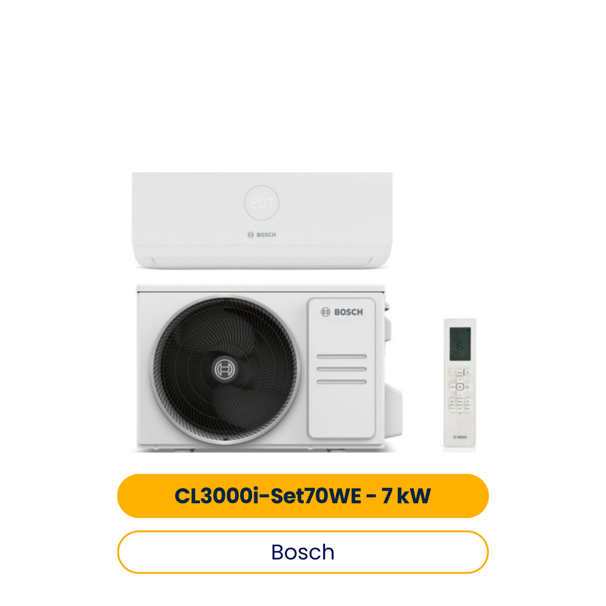 BOSCH Split-Klimagerät CL3000i-Set 70WE Außen- und Inneneinheit, 7 kW, A++ (Art.-Nr. 7733701738)