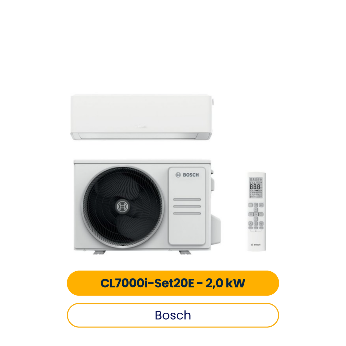 BOSCH Split-Klimagerät CL7000i-Set 20 E Außen- und Inneneinheit, 2,0 kW, A+++ (Art.-Nr. 7733703118)