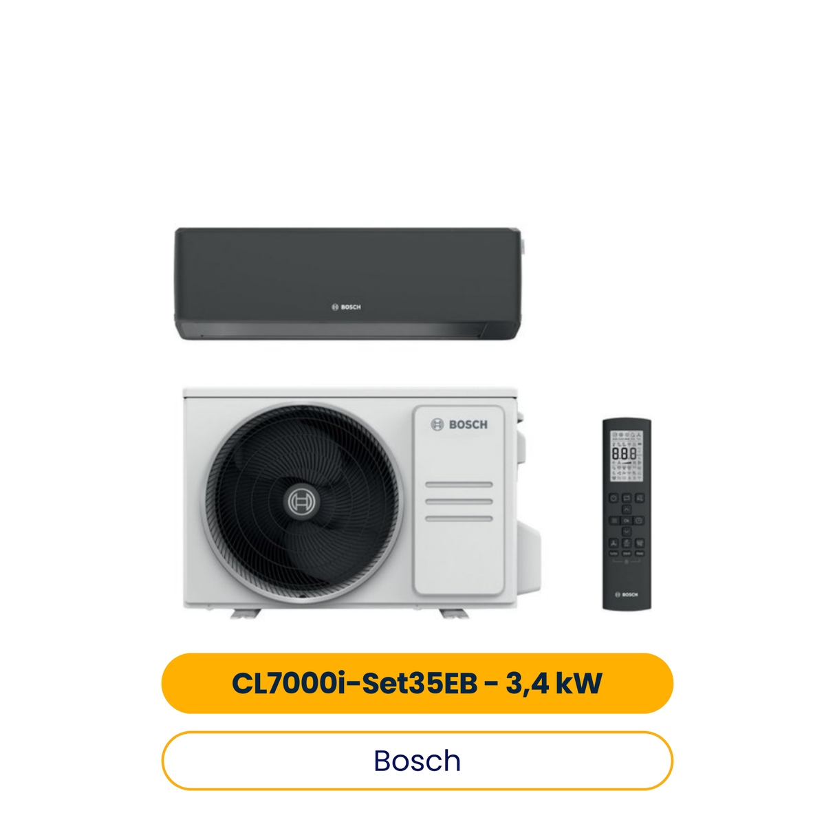 BOSCH Split-Klimagerät CL7000i-Set 35 EB Außen- und Inneneinheit, 3,4 kW, A+++ (Art.-Nr. 7733703130)